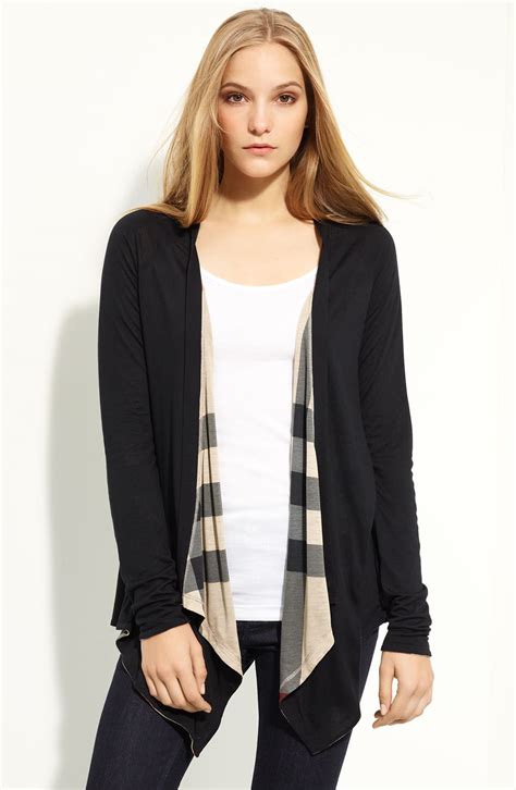 burberry brit long cardigan|burberry cardigan women.